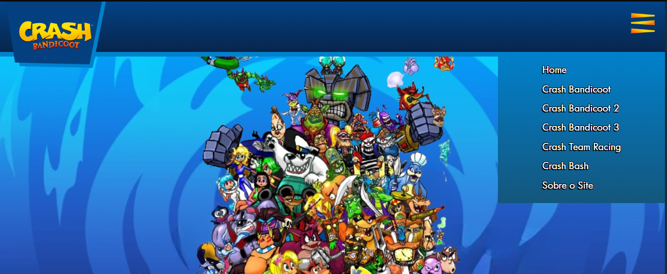 pagina inicial do site