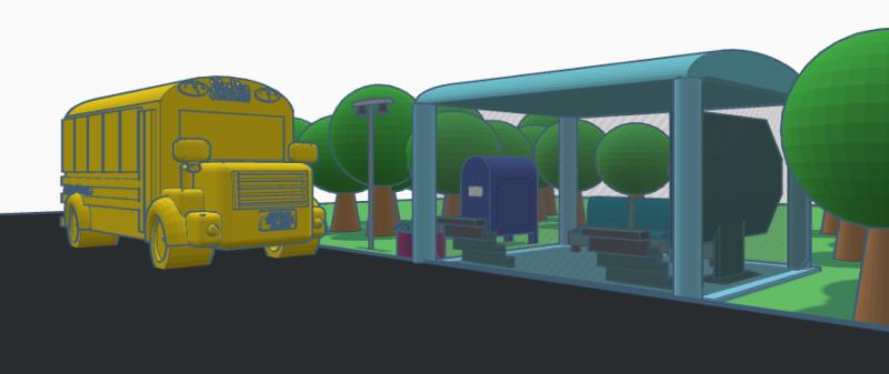 imagem do prototipo da parada de onibus