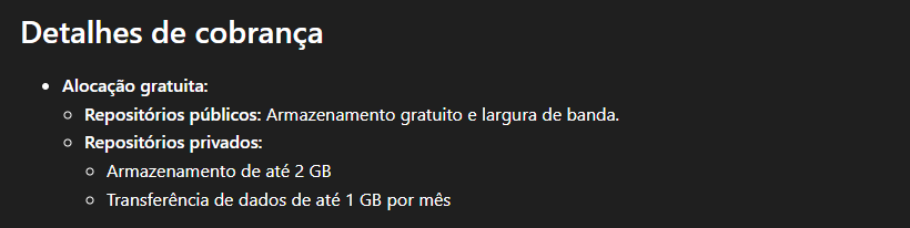 dados de transferência do github packages